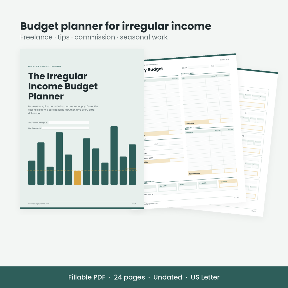 Included: The Irregular Income Budget Planner